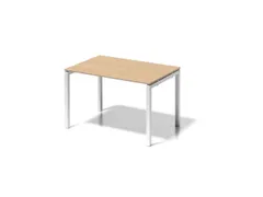 bureau HxBxD 740x1200x800mm blad esdoorn 4-voeten verkeerswit