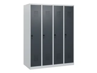 schoollocker,HxBxD 1530x1200x500mm,4vak,vak B 300mm,draaigrendel - 2