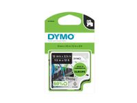 Labeltape Dymo 16953 D1 718040 12mmx3.5m nylon zwart op wit S0718040