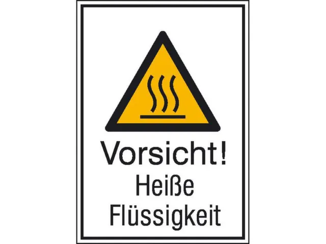 waarschuwings-combibord,v. binnen/buiten,Pas op! Hete vloeistof,PVC