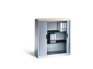 Roldeurkast HxBxD 1230x1200x420mm 2 Legborden Ral7035 - 1