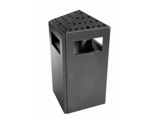 combi-asbak,HxBxD 919x396x425mm,afvalbak inhoud 75l,romp staal grafiet - 1
