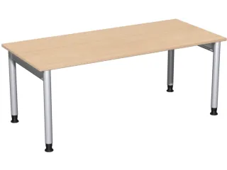In hoogte verstelbaar bureau,HxBxD 680-800x1800x800mm,decor beuken - 3
