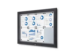 Vergrendelbaar vitrine mededelingenbord Outdoor 8xA4 Antraciet