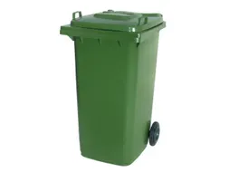 Vuilcontainer PE 240 liter HxBxD 1100x580x740mm met wielen groen