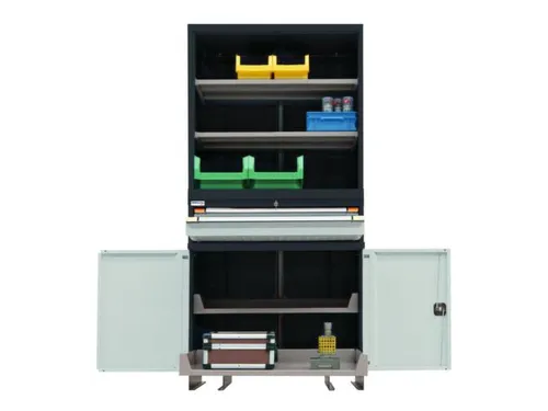 combikast,HxBxD 2100x1005x695mm,4xStalen bodem,2lade(n),key lock