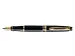 Stylo plume Waterman Expert Noir Laqué GT Fin encre bleue
