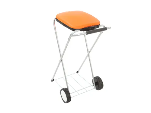 Afvalzakhouder Move & Up Oranje 120 Liter zakken Verrijdbaar