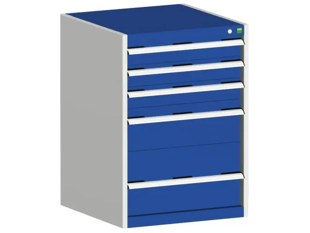 ladekast HxBxD 900x650x525mm 5laden romp RAL7035 front RAL5010
