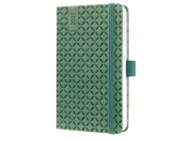 Agenda semainier Flair A6 2027 (NL/FR/EN/DU) Natural Green Hardcover