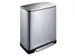 Afvalbak pedaalemmer RVS mat rechthoekig 18 Liter + 28 Liter