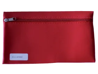 Schooletui 15x26cm met rits skai helder rood - 1
