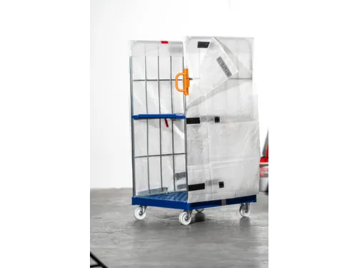 Afdekzeil,v. rolcontainer,HxB 1350x650mm,v. rolcontainer,PP,wit/rood