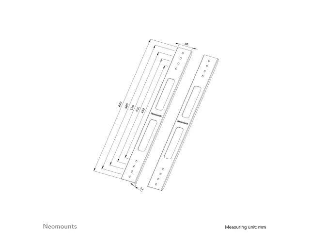 Neomounts AWL-250BL16 Kit d'extension VESA - max 75 kg - VESA 450 à 6