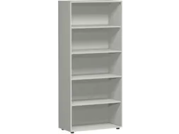 kantoorstelling HxBxD 1810x800x400mm 5 OH 4xhouten vloer grijs