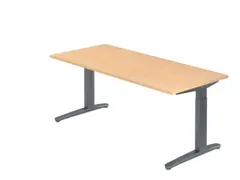 In hoogte verstelbaar bureau,HxBxD 680-850x1800x800mm,blad esdoorn