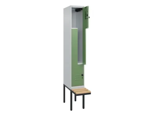 Z-garderobekast,HxBxD 2120x300x815mm,2vak,vak B 300mm,draaigrendel