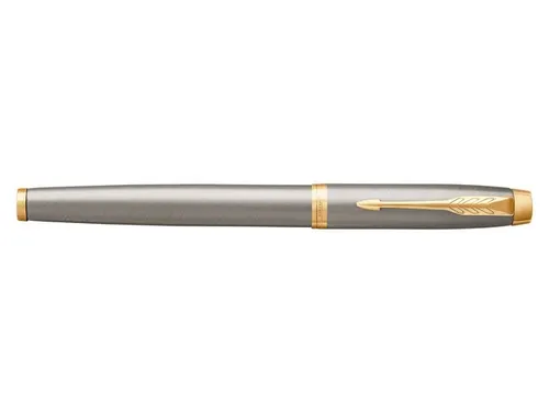 Vulpen Parker IM Brushed Metal GT Finish Medium Blauwe inkt