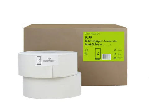 Toiletpapier Midi Jumborollen 6 Rol 100% recycled 100% co2 Neutraal
