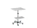 Table de travail mobile Rocada 2 plateaux réglables en mélamine gris