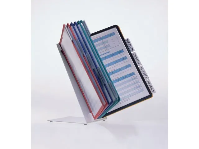 VARIO tafeldisplaysysteem, 10 compartimenten, A4, assorti