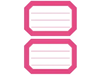 Boek Etiket Herma 5712 82x55mm Rode rand gelinieerd 12 stuks - 2