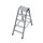 dubbele ladder,beide zijden,2x5treden,Stand H 0,65m,balk L 1,15m
