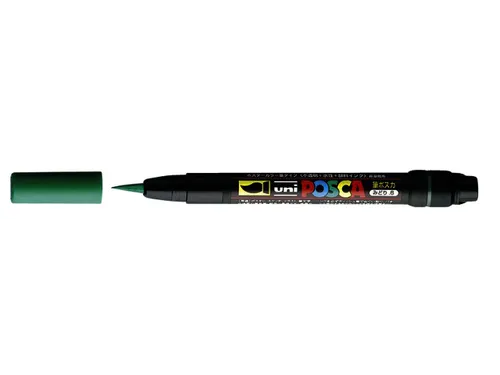 Brushverfstift Posca PCF350 Penseelpunt 1-10mm Groen