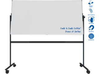 Legamaster UNITE PLUS kantelbaar whiteboard 100x200cm zwart onderstel - 4