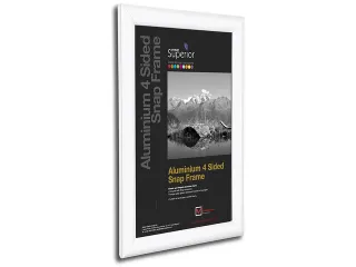 Kliklijst Seco A1 wit 25mm Aluminium frame, anti-glans PVC voorkant - 1
