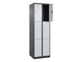 lockerkast,HxBxD 1850x600x500mm,2x3vakken,vak B 300mm,cil.-slot - 1