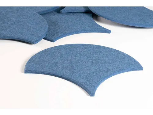 Akoestische PET-vilt Japanse Golf tegels blauw 30x26cm 22 stuks