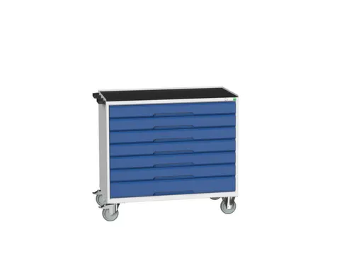 gereedschapswagen 965x1050x600mm antislipblad 7 laden RAL7035+RAL5010