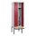 locker met bank,HxBxD 2120x600x815mm,2vak,vak B 300mm,draaigrendel