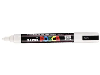 Verfstift Posca PC5M Medium Punt 1,8-2,5mm Wit - 1