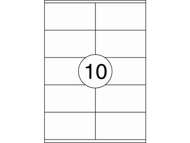 Etiket Rillstab 105x57mm Wit