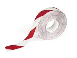 Durable Signaal Sticker Vloermarkering Rood/wit 50mmx30m