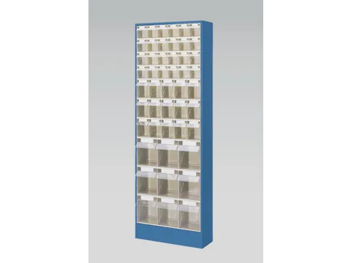 Transparante Magazijnbakken 48Bakken Abs-Kunststof Corpus Ral5007