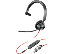 Poly Blackwire 3315 Monaural Microsoft Teams Certified USB-C Headset +