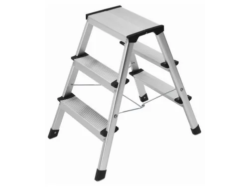 vouwtrapje bordes H 600mm 2x3treden HxBxD 600x445x640mm aluminium