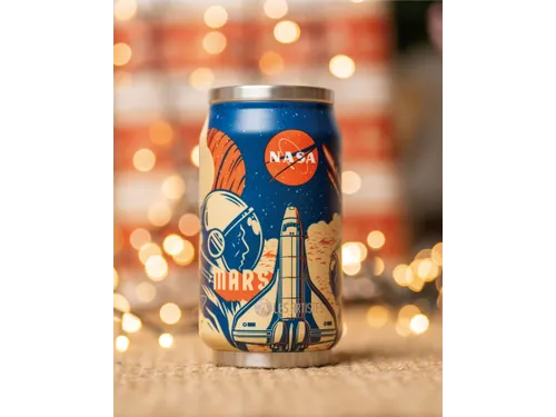 Thermosbeker Les Artistes Paris blik 280ml Nasa met geïntegreerd riet