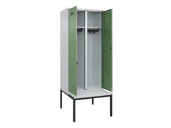locker met bank,voor scheiding van kleding,HxBxD 2120x800x815mm,2vak