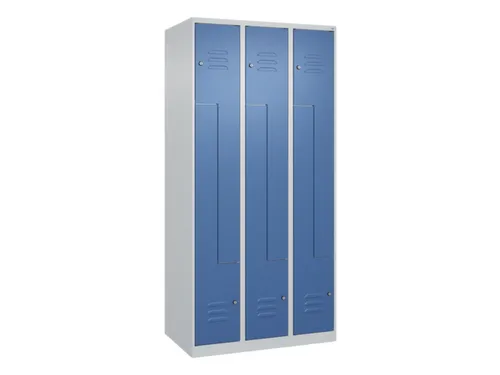 Z-garderobekast,HxBxD 1850x900x500mm,vak B 150/300mm,cil.-slot