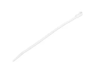 20cm Kabelbinders met montagegat 4mm wit 100 stuks - 1