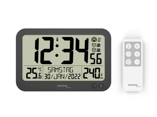 Digitale wandklok Technoline WS 8026 223x148x17mm zwart met afstandsbe