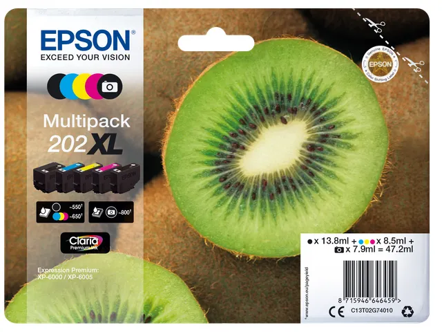 Multipack 5-colours 202XL Claria Premium Ink