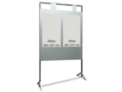 stembord,HxB 2100x1400mm,2nummerplaten,frame verzinkt