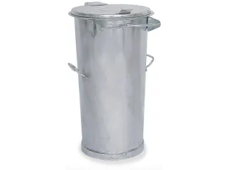 Vuilnisbak Staal 50 liter Ø Boven/Onder 400/305mm H690mm 2 Handgrepen - 1