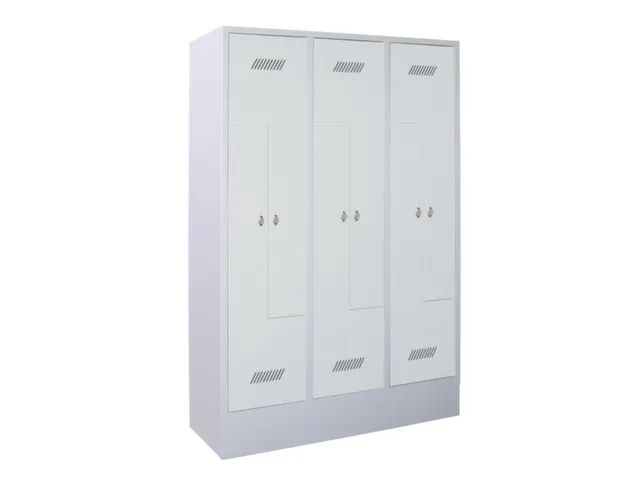 Z-garderobekast,HxBxD 1850x1200x500mm,RAL7035,front RAL7035