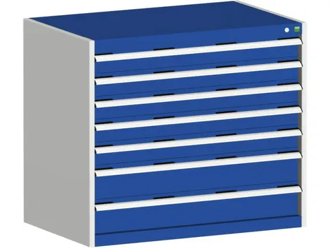 ladekast 900x1050x750mm 7laden zware lasten RAL7035 front RAL5010